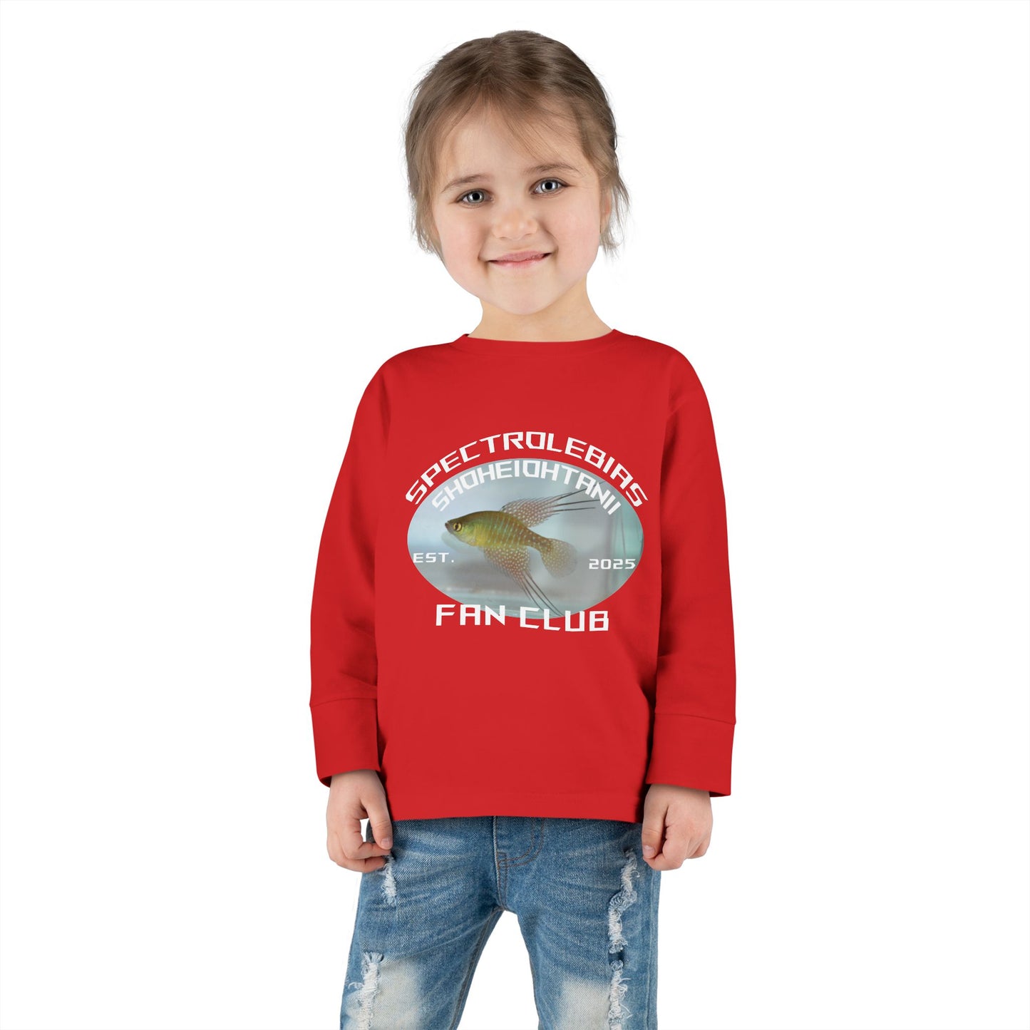 LONG SLEEVE - Shohei Ohtani Fish Fan Club 2T-6T TODDLER Long Sleeve Shirt - Fan Club #8 Design Toddler Long Sleeve