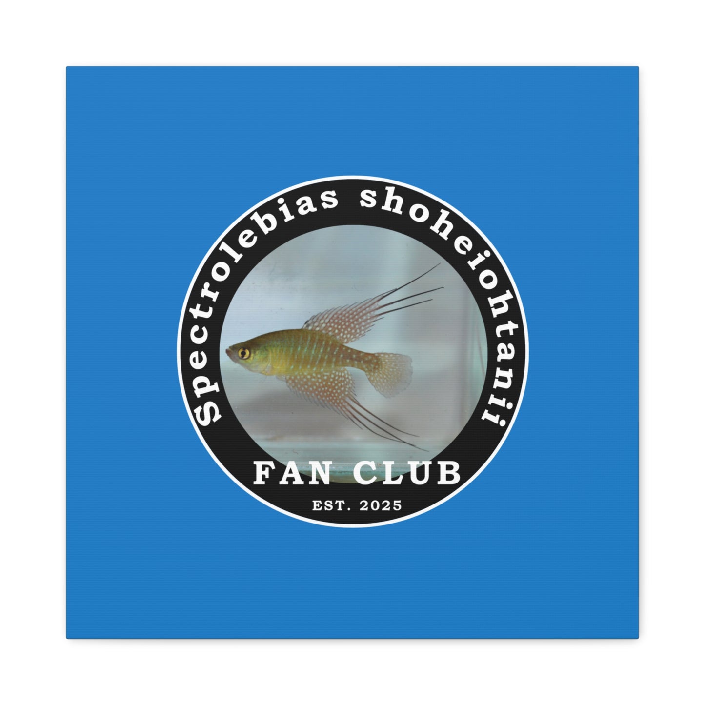 WALL ART - Shohei Ohtani Fish Fan Club Design Canvas Print - Fan Club Design Stretched Matte Wall Art