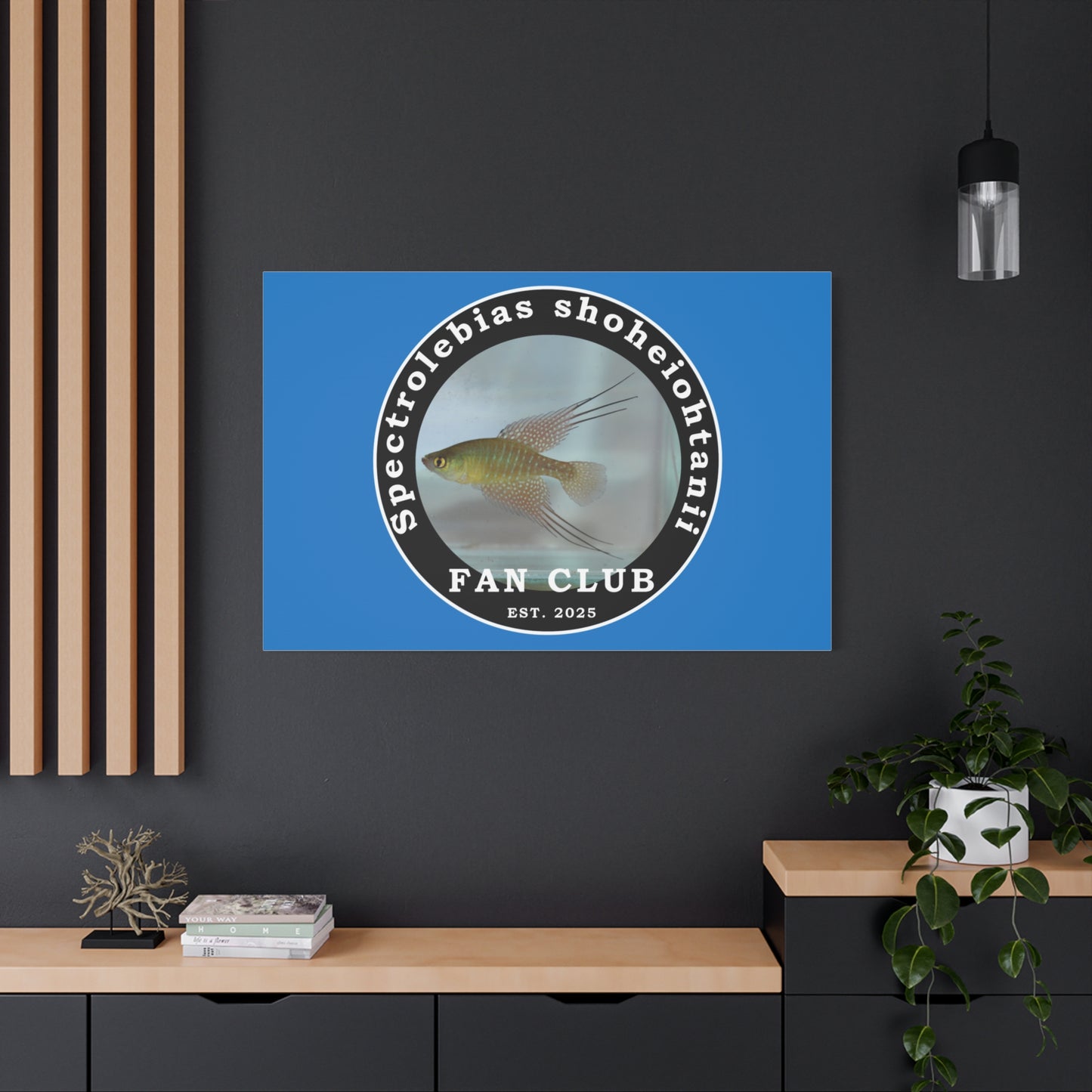 WALL ART - Shohei Ohtani Fish Fan Club Design Canvas Print - Fan Club Design Stretched Matte Wall Art