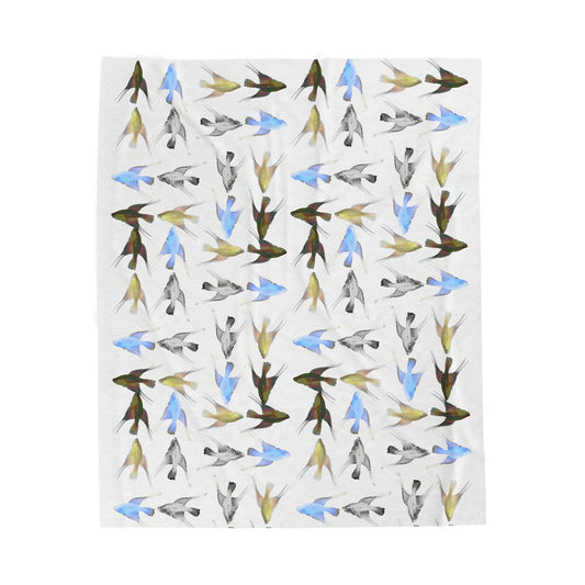 BLANKET - Shohei Ohtani Fish Extreme Design Velveteen Plush Blanket - Extreme Pattern Soft Throw for Bedroom & Nursery