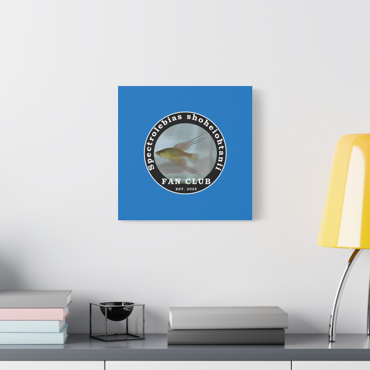 WALL ART - Shohei Ohtani Fish Fan Club Design Canvas Print - Fan Club Design Stretched Matte Wall Art