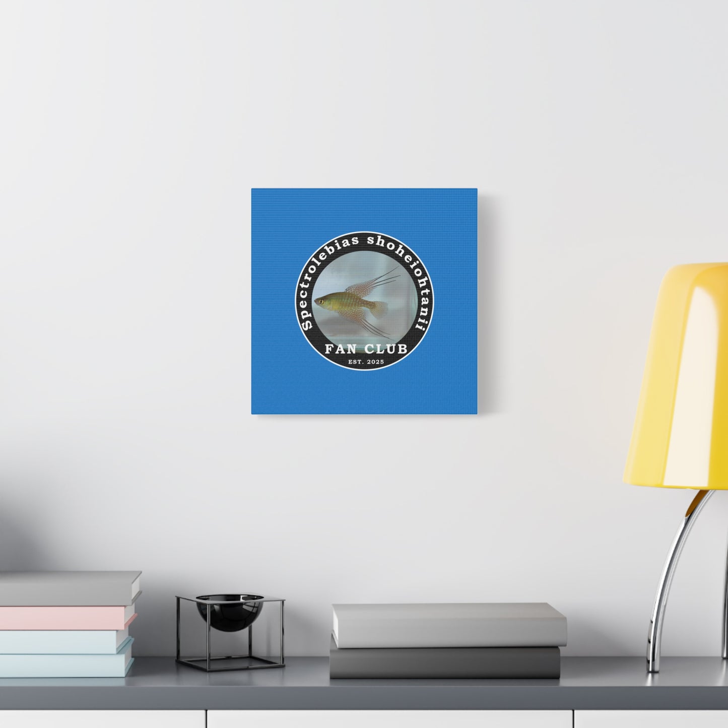 WALL ART - Shohei Ohtani Fish Fan Club Design Canvas Print - Fan Club Design Stretched Matte Wall Art