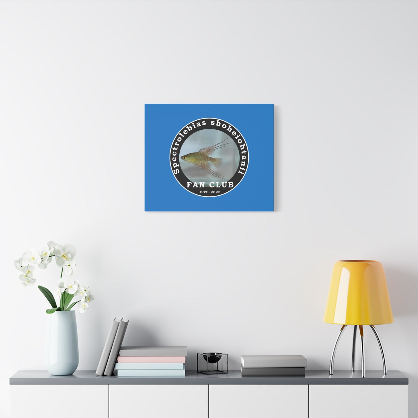 WALL ART - Shohei Ohtani Fish Fan Club Design Canvas Print - Fan Club Design Stretched Matte Wall Art