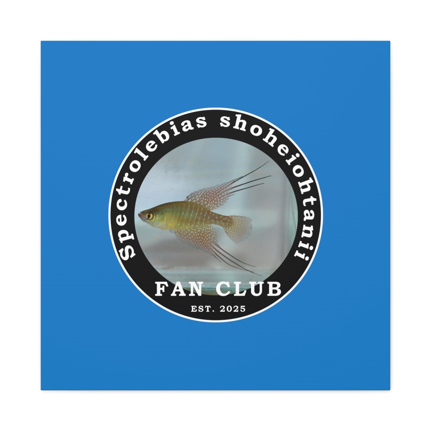 WALL ART - Shohei Ohtani Fish Fan Club Design Canvas Print - Fan Club Design Stretched Matte Wall Art