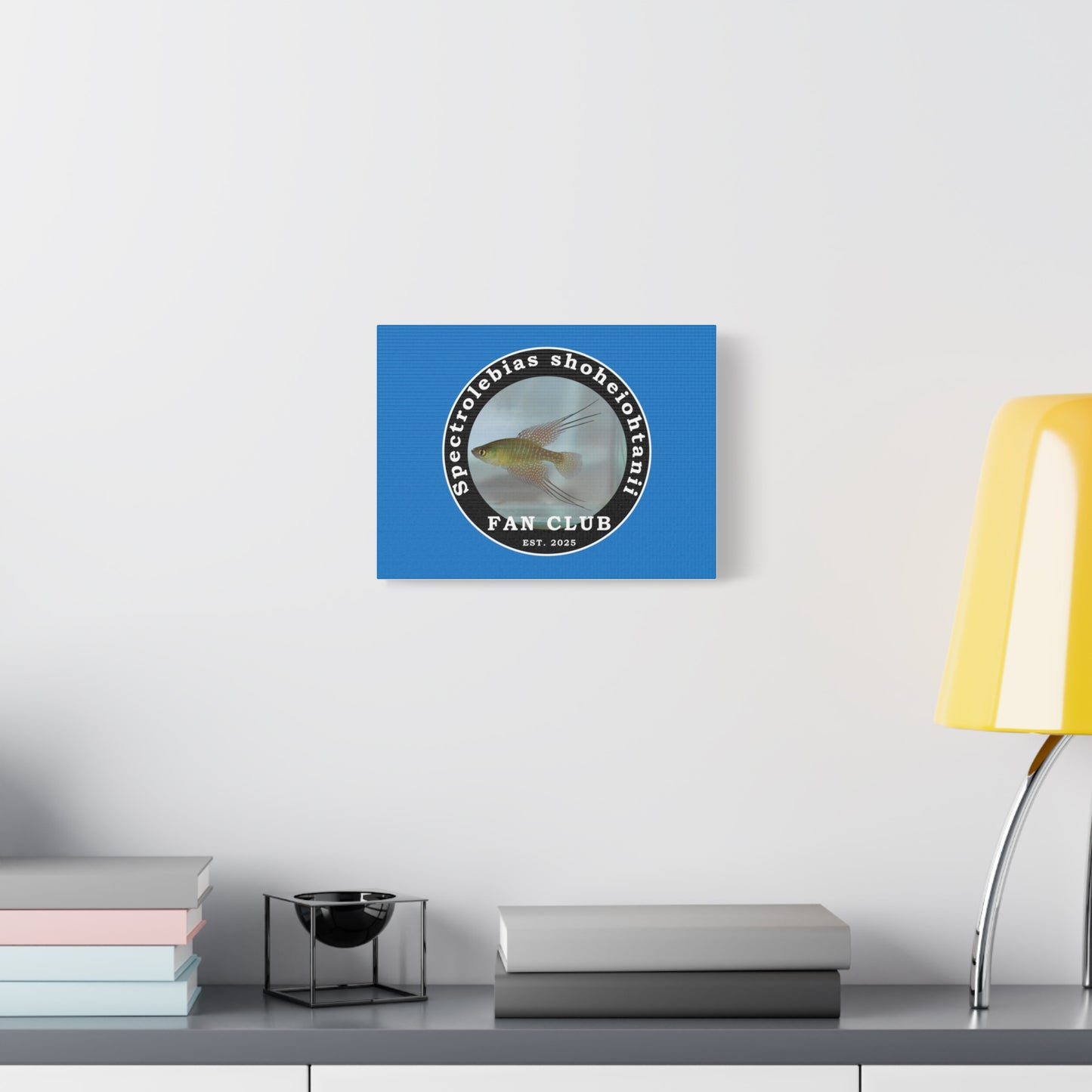 WALL ART - Shohei Ohtani Fish Fan Club Design Canvas Print - Fan Club Design Stretched Matte Wall Art